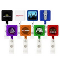 Square Shaped Retractable Badge Holder (Direct Import - 10 Weeks Ocean)
